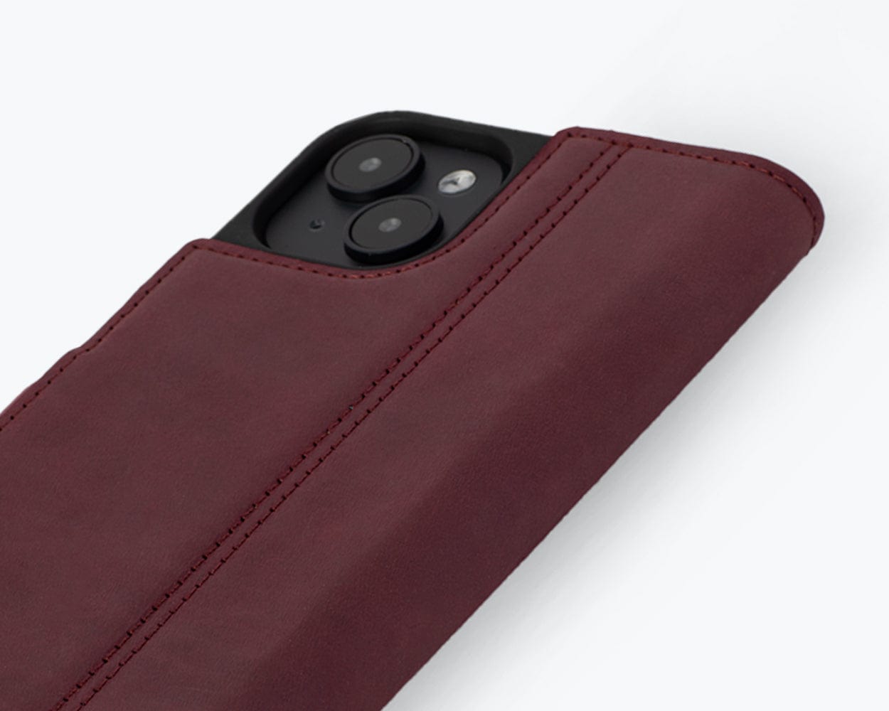 Apple Iphone 15 Plus Vintage Leather Wallet Slim Clasp - Snakehive UK