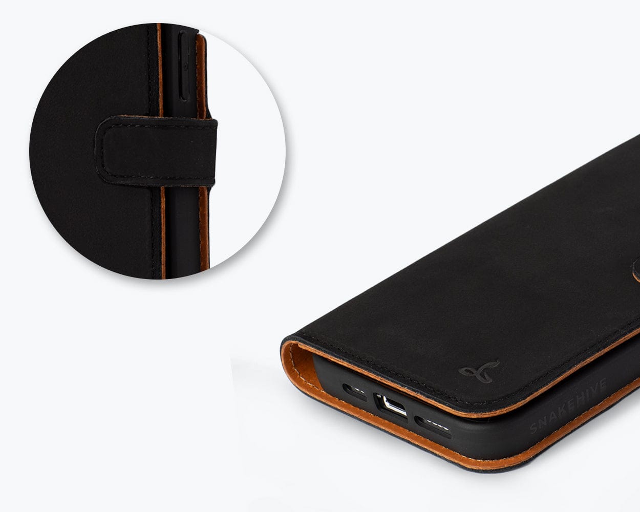 Iphone 15 Pro Max Leather Wallet Case - Snakehive UK