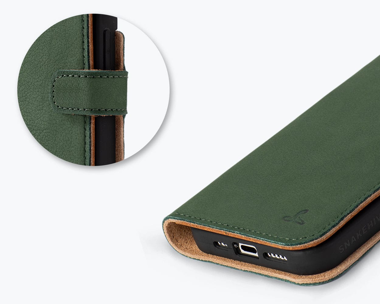 Iphone 15 Pro Leather Wallet Case - Snakehive UK