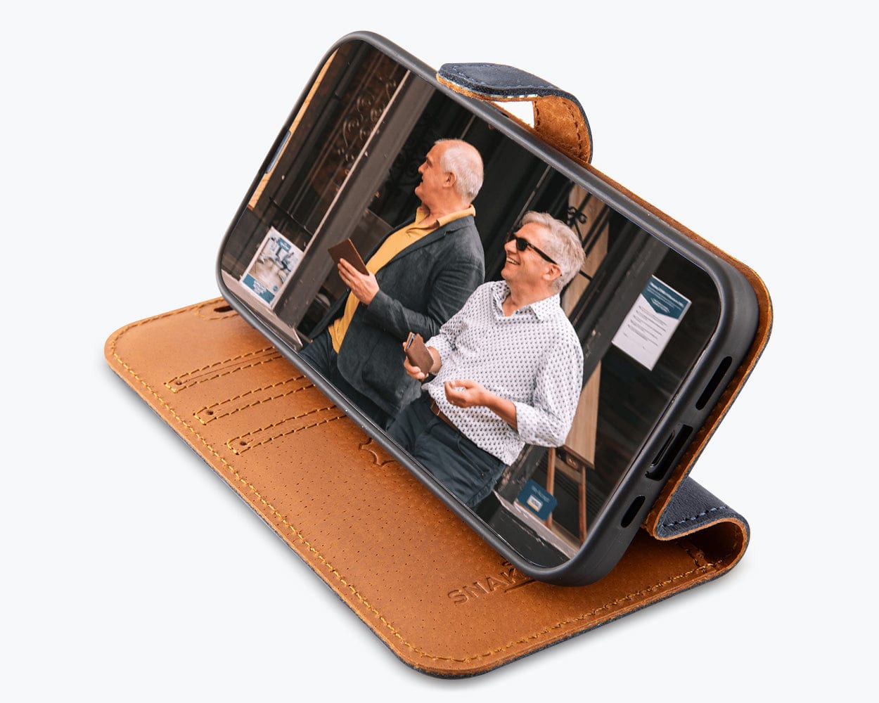 Apple iPhone 16e - Vintage Leather Wallet Phone Case