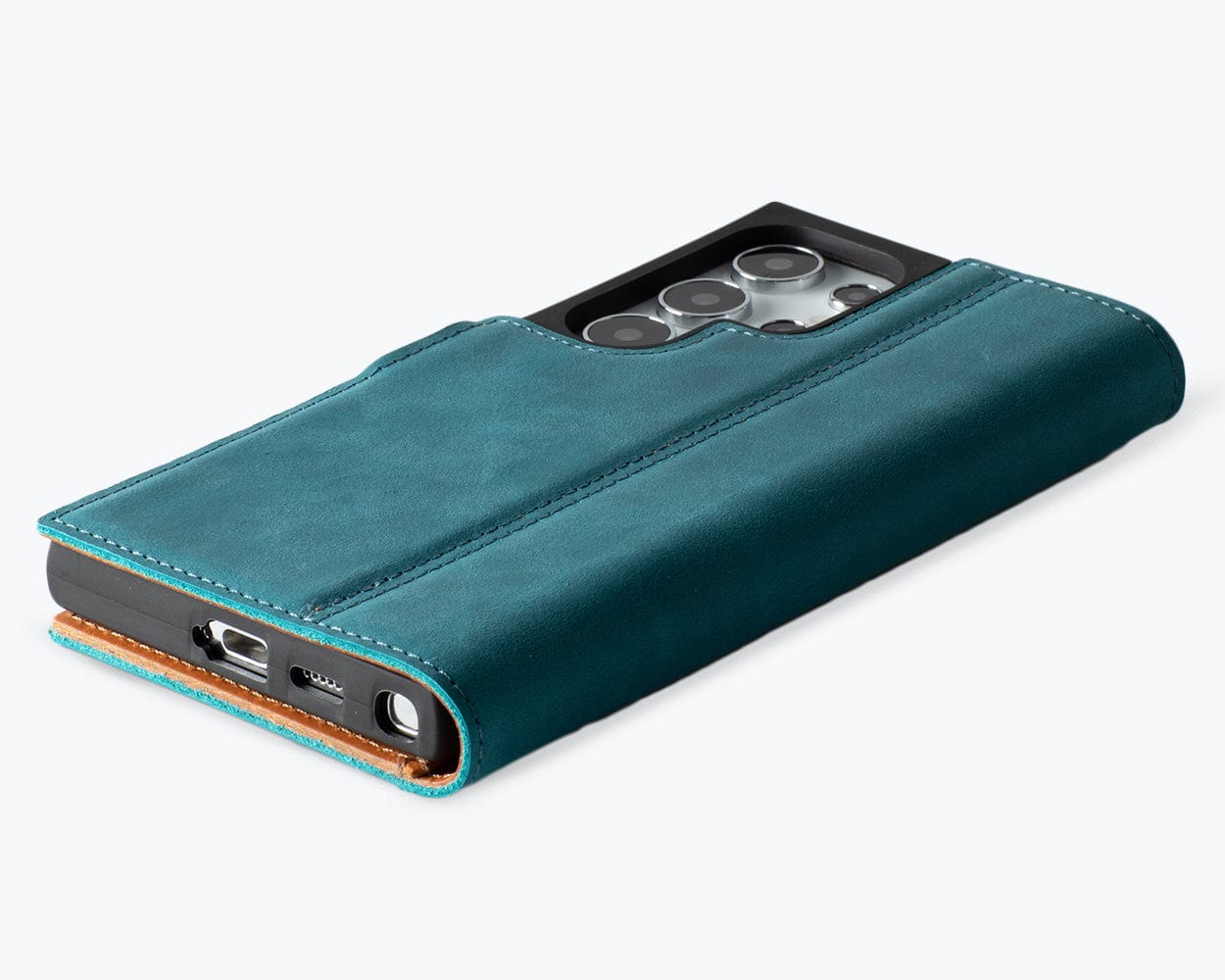 Samsung Galaxy S24 Ultra Vintage Leather Wallet Side Clasp - Snakehive UK