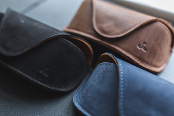 Vintage Leather Glasses Case - Snakehive UK