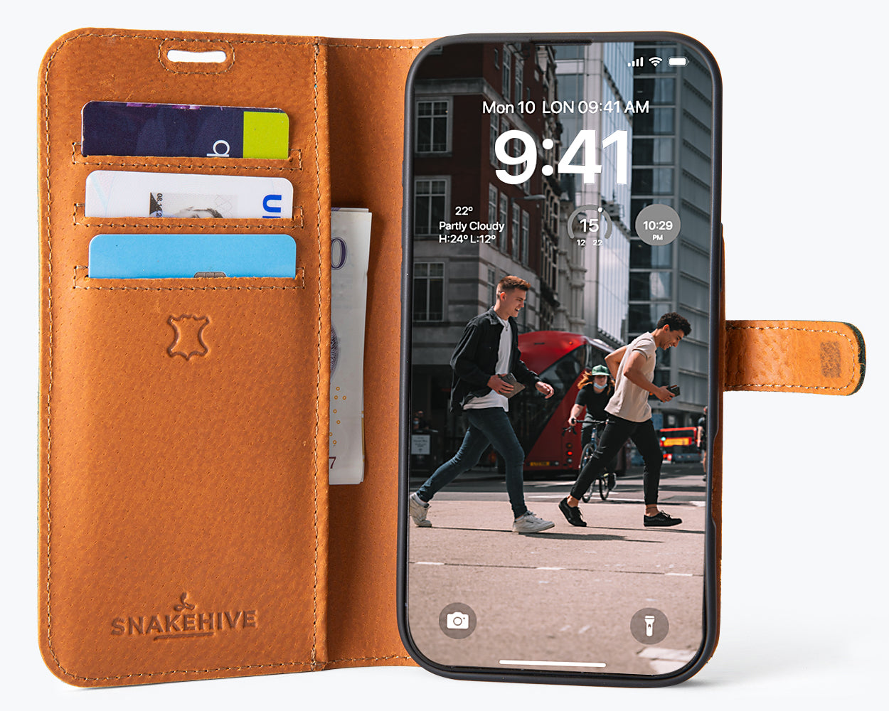 Apple iPhone 16 Plus - Vintage Leather Wallet