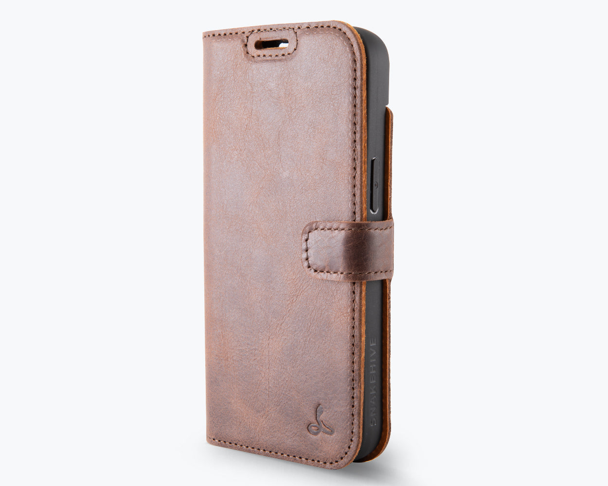 Apple iPhone 16e - Vintage Leather Wallet Phone Case