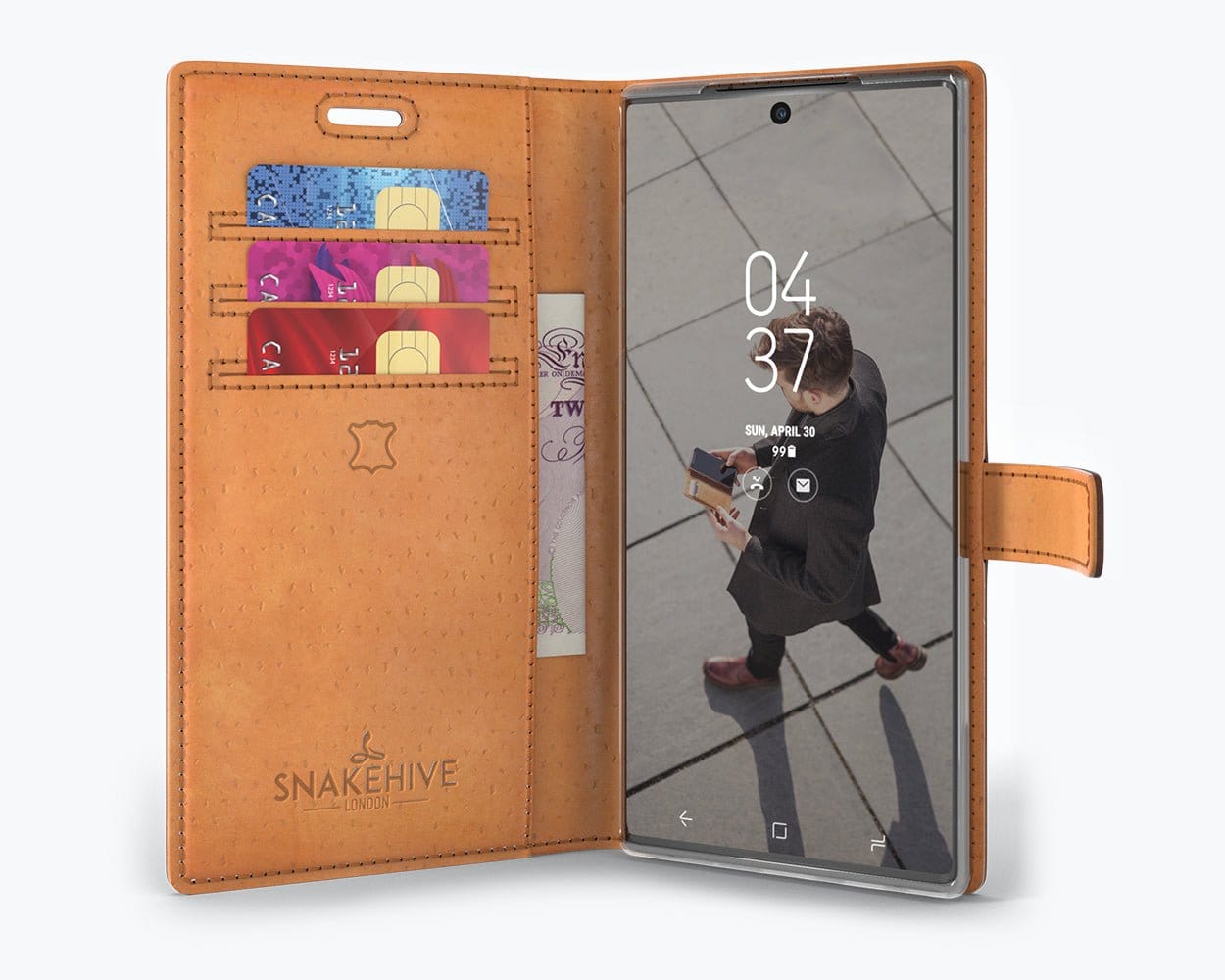 Samsung Galaxy Note 10 - Vintage Leather Wallet (Almost Perfect) Plum Samsung Galaxy Note 10 - Snakehive UK