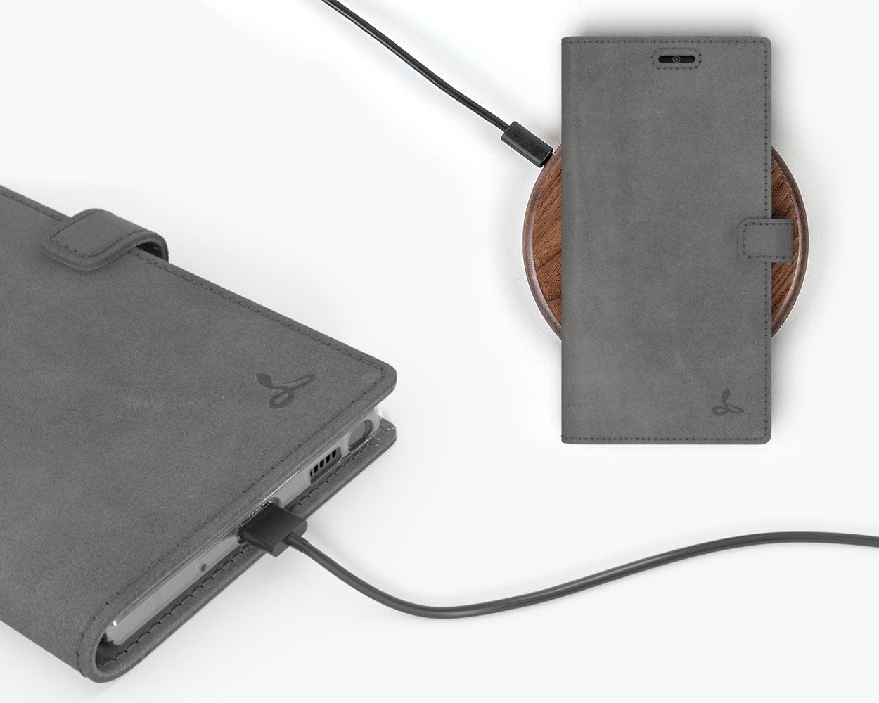 Samsung Galaxy Note 20 - Vintage Leather Wallet (Almost Perfect) Grey Samsung Galaxy Note 25 - Snakehive UK