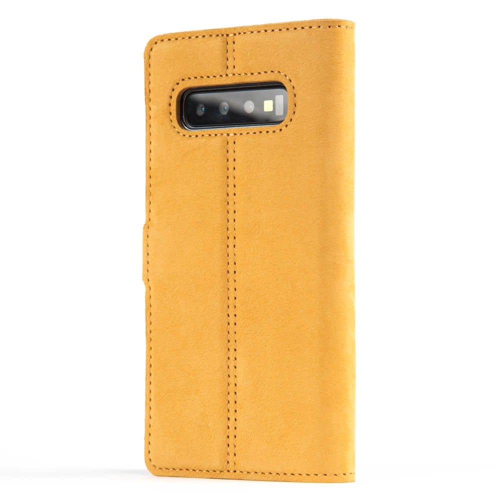 Samsung Galaxy S10 Plus - Vintage Leather Wallet (Almost Perfect) Honey Gold Samsung Galaxy S10 Plus - Snakehive UK