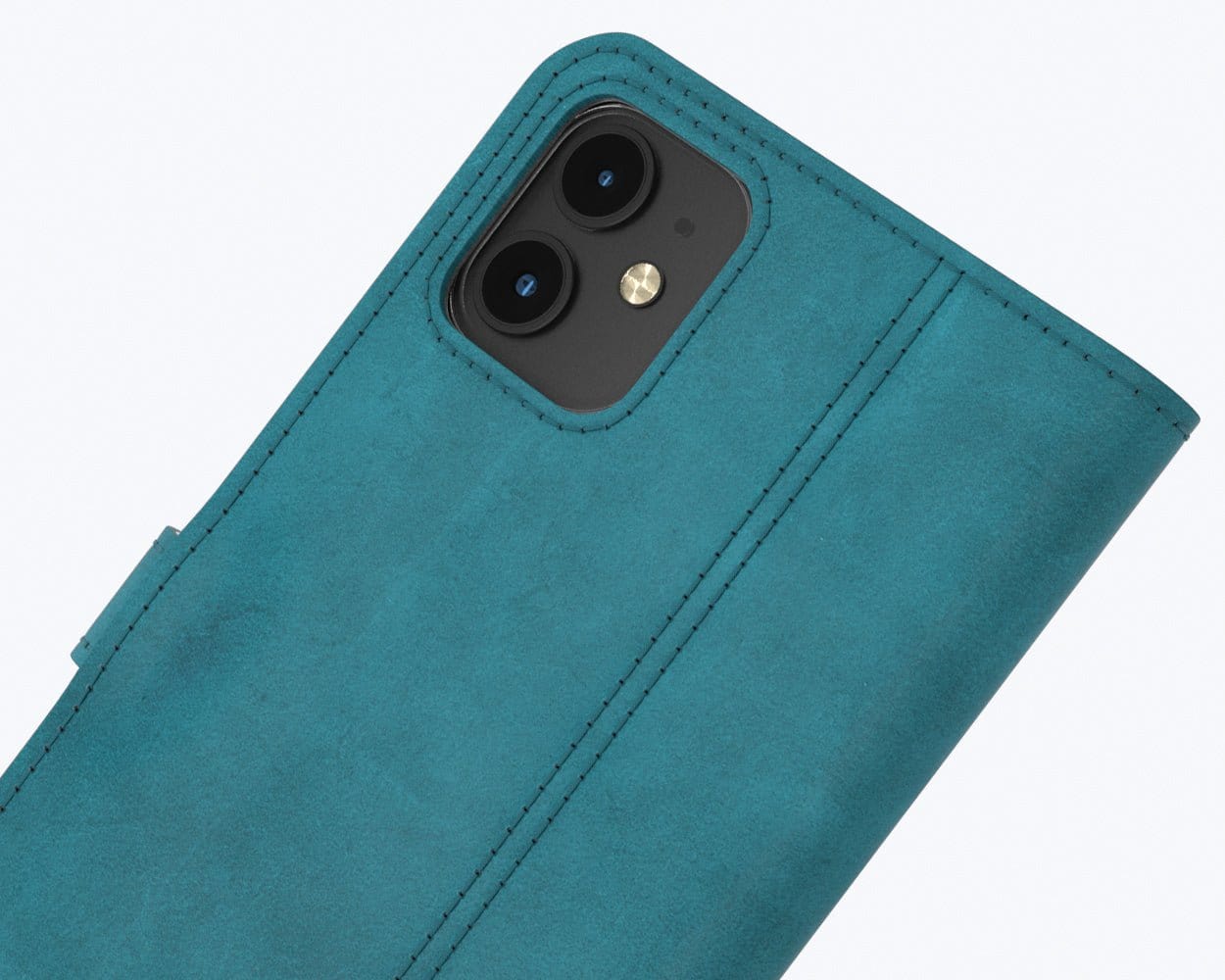 Apple iPhone 11 - Vintage Leather Wallet Grey Apple iPhone 11 - Snakehive UK