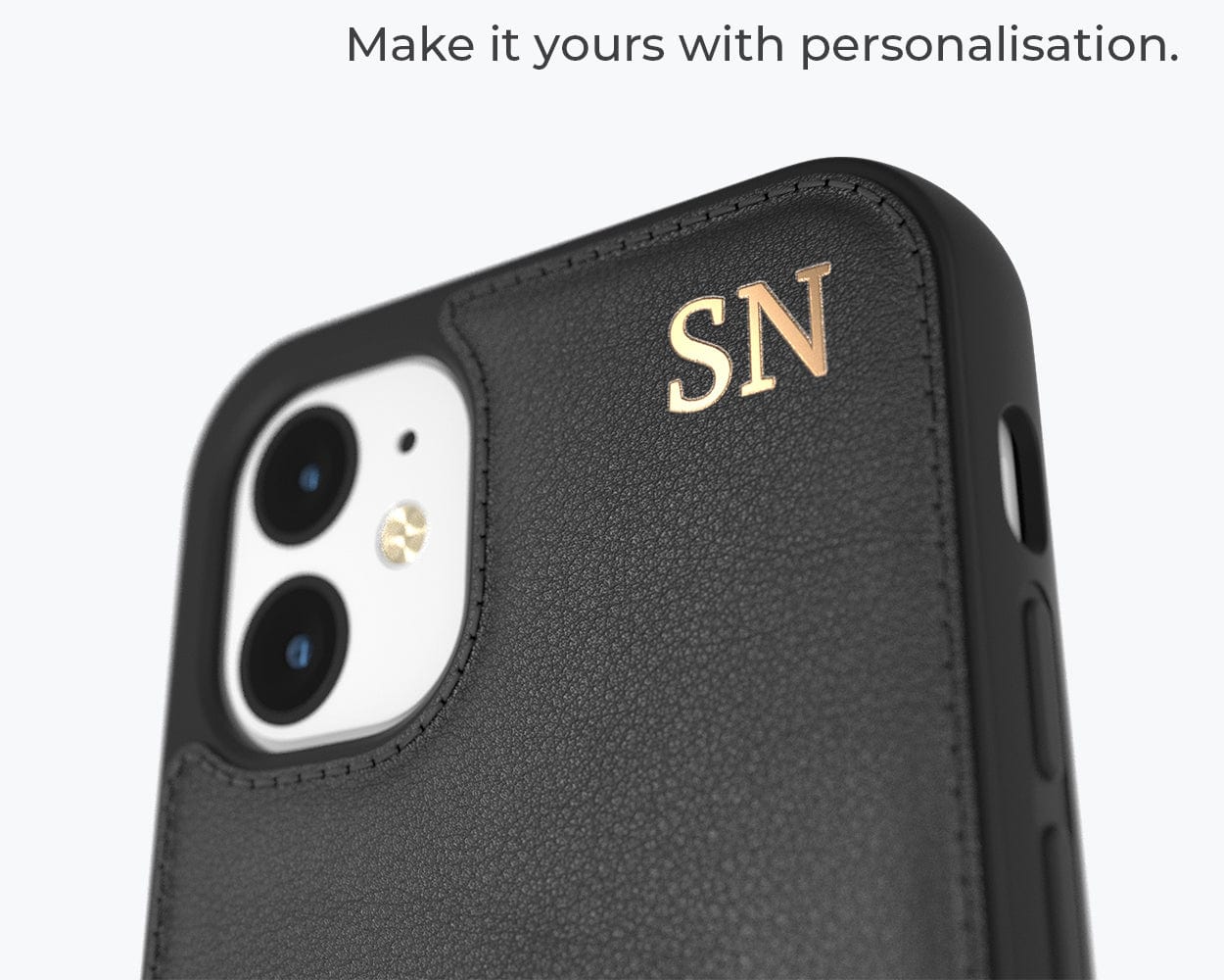 Apple iPhone 12 - Metro Leather Case Pebble Grey Apple iPhone 12 - Snakehive UK