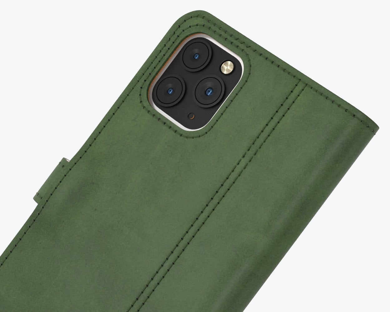 Apple iPhone 12 Pro - Vintage Leather Wallet Grey Apple iPhone 12 Pro - Snakehive UK