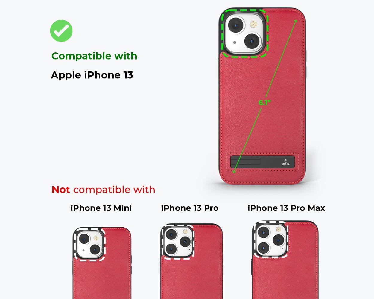 Apple iPhone 13 - Metro Leather Case Pebble Grey Apple iPhone 13 - Snakehive UK