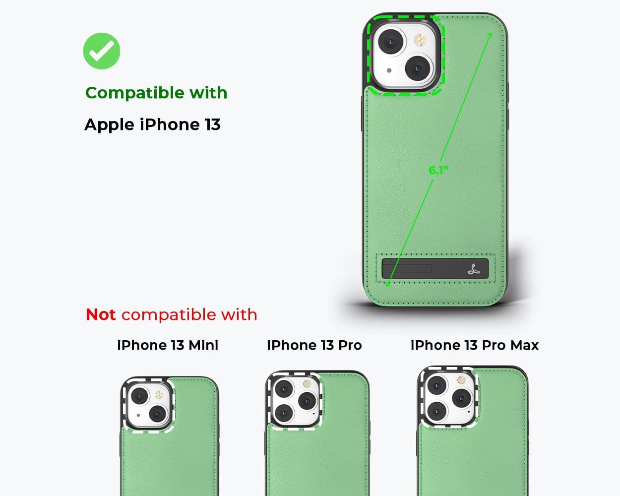 Apple iPhone 13 - Metro Leather Case Pebble Grey Apple iPhone 13 - Snakehive UK