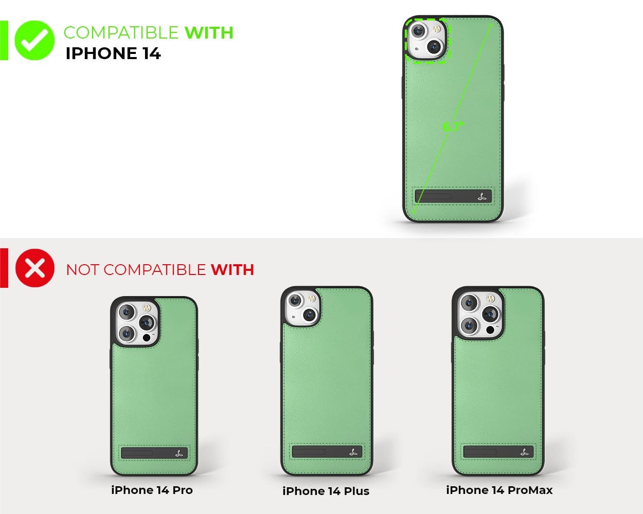 Apple iPhone 14 - Metro Leather Case Pebble Grey Apple iPhone 14 - Snakehive UK