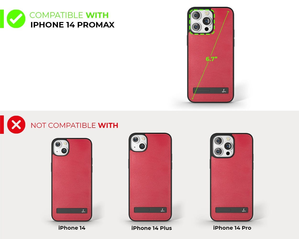 Apple iPhone 14 Pro Max - Metro Leather Case Poppy Red Apple iPhone 14 Pro Max - Snakehive UK