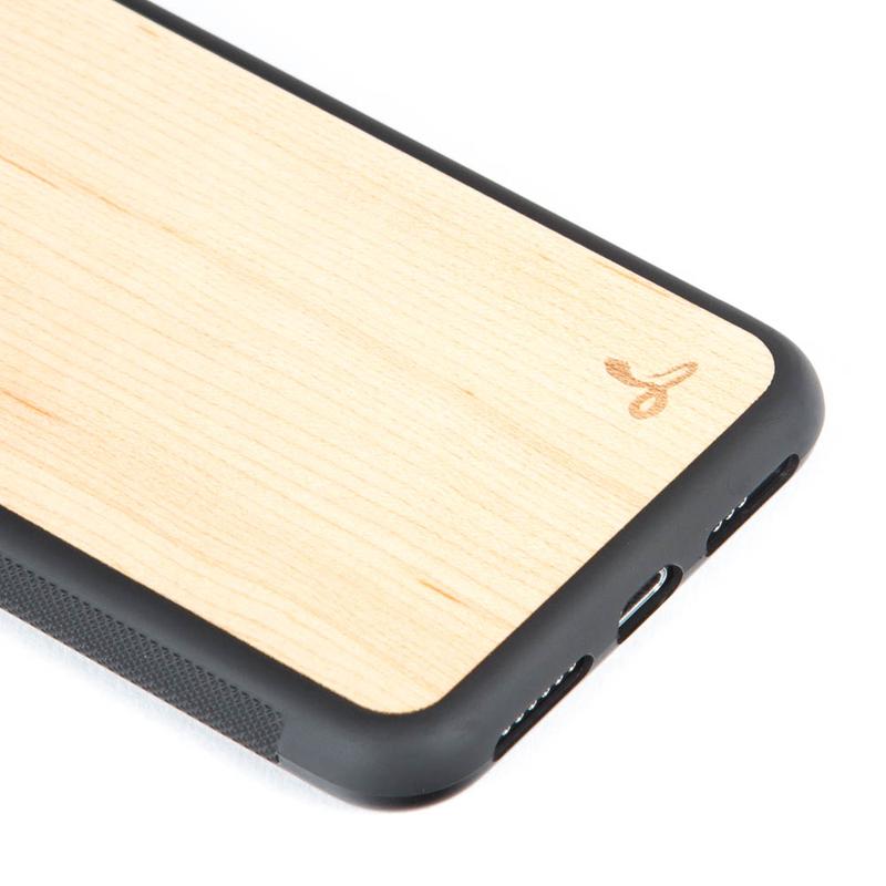Wilderness Wood Back Bumper Case - Apple iPhone X/XS Walnut Apple iPhone X/XS - Snakehive UK