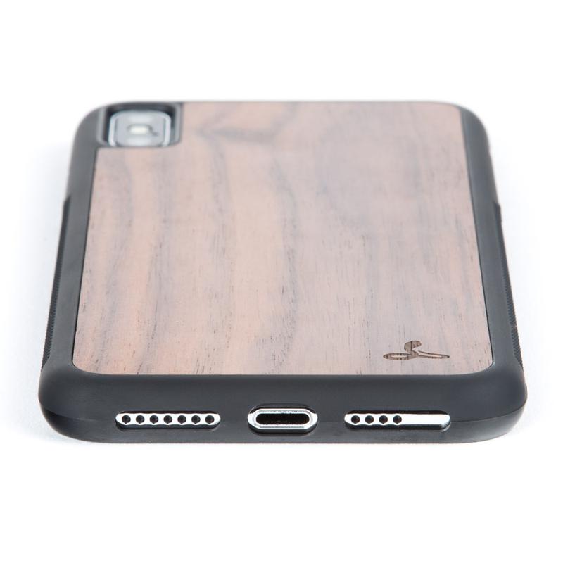Wilderness Wood Back Bumper Case - Apple iPhone X/XS Walnut Apple iPhone X/XS - Snakehive UK