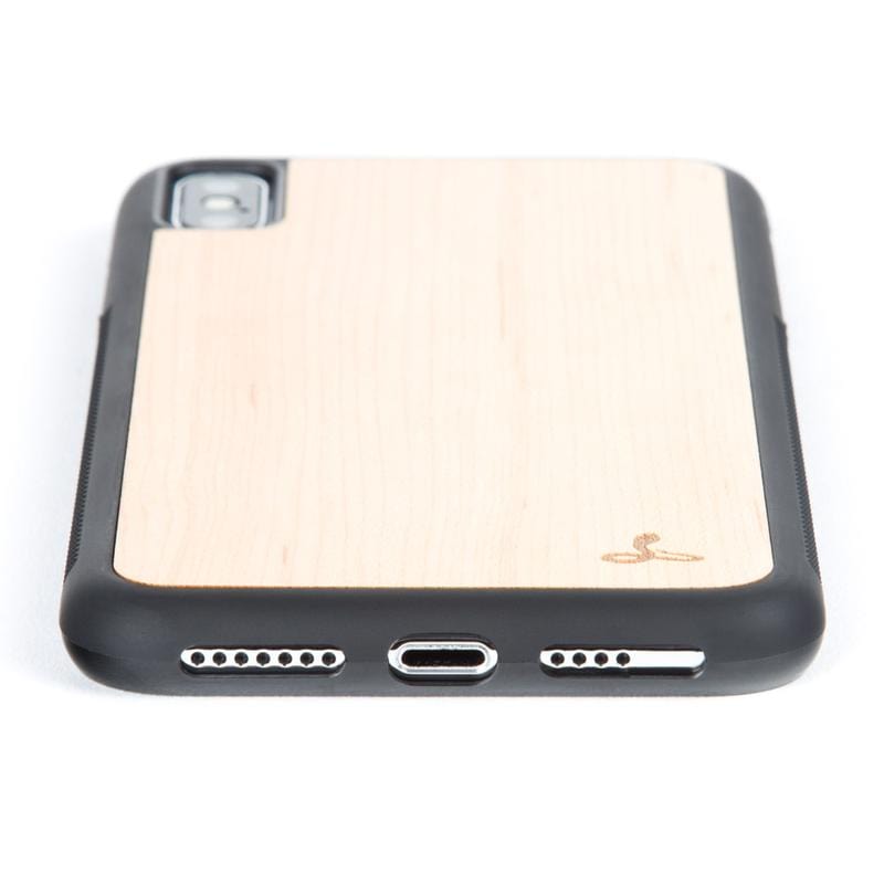 Wilderness Wood Back Bumper Case - Apple iPhone X/XS Walnut Apple iPhone X/XS - Snakehive UK