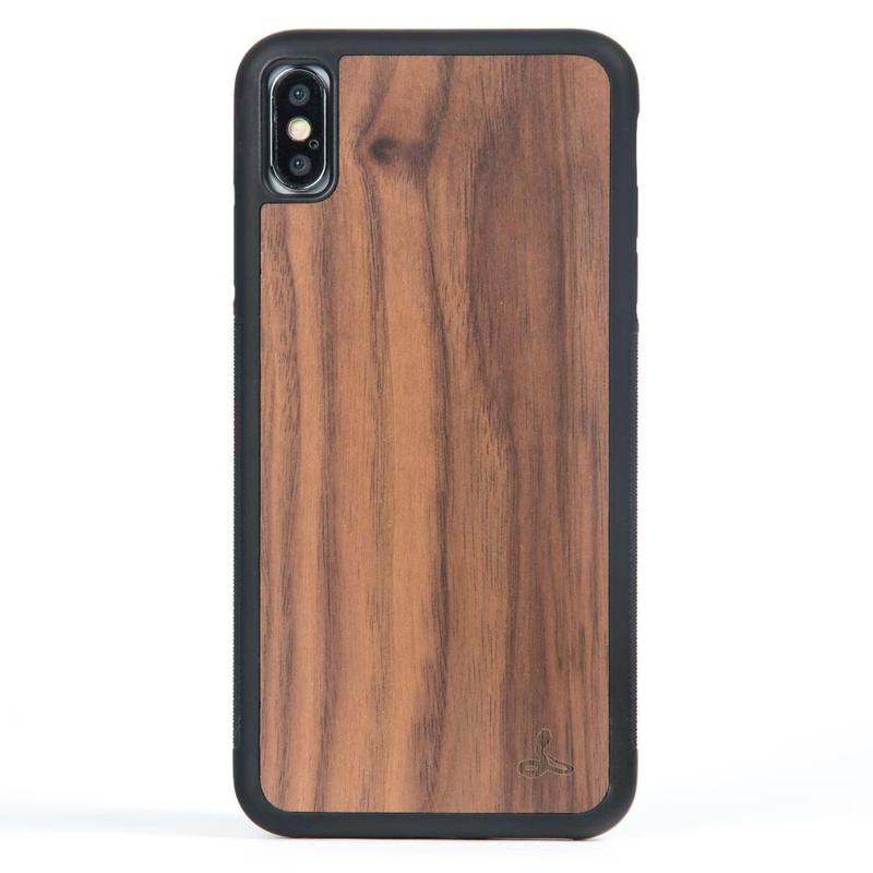 Wilderness Wood Back Bumper Case - Apple iPhone X/XS Walnut Apple iPhone X/XS - Snakehive UK