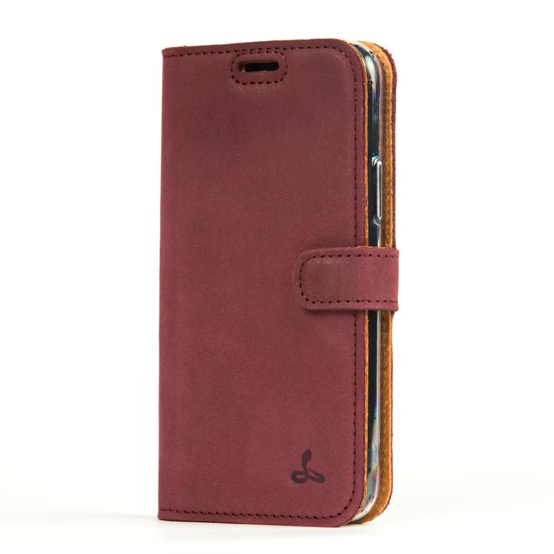 Vintage Leather Wallet - Google Pixel 4 Plum Google Pixel 4 - Snakehive UK