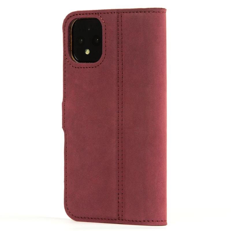 Vintage Leather Wallet - Google Pixel 4 Plum Google Pixel 4 - Snakehive UK