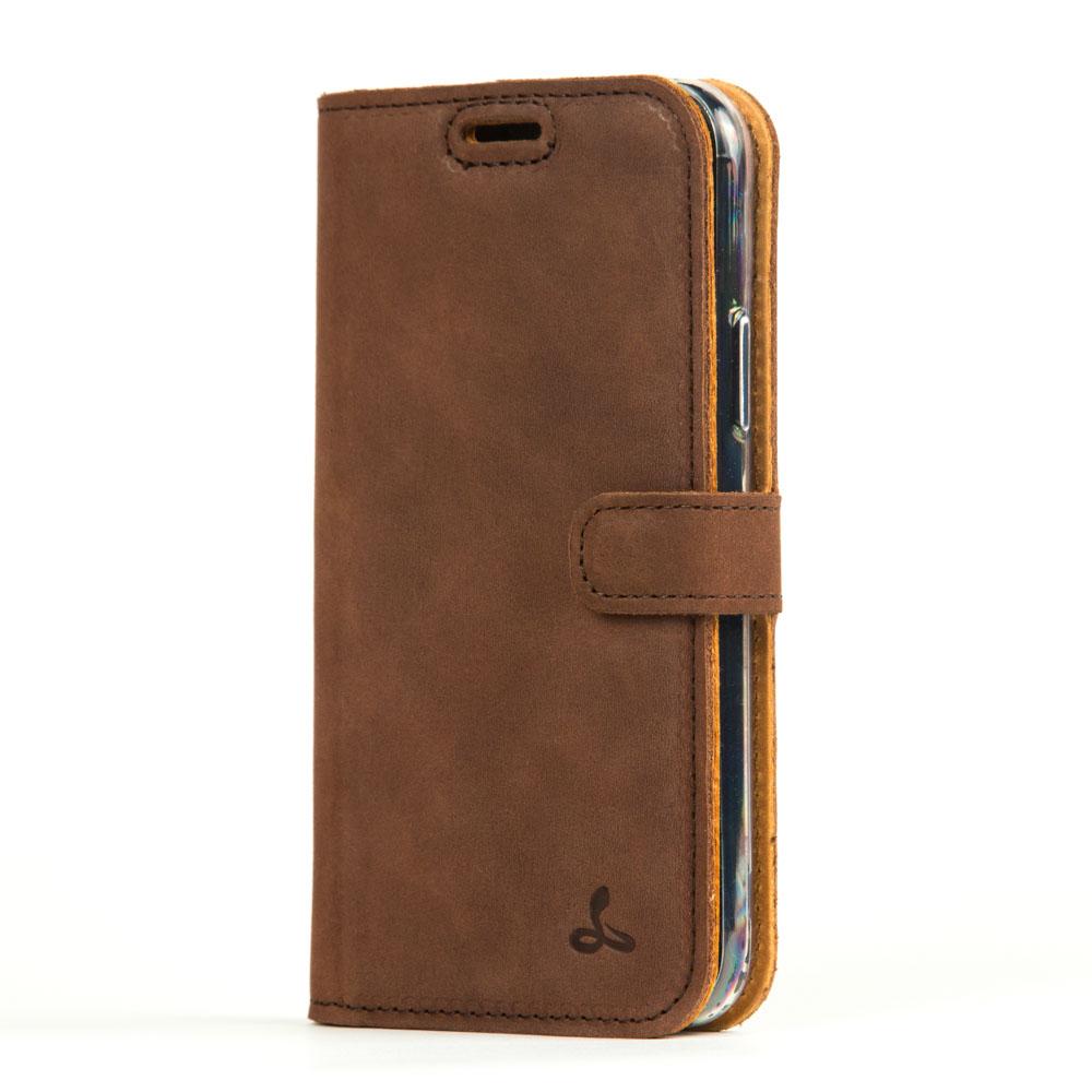 Vintage Leather Wallet - Google Pixel 4 XL Chestnut Brown Google Pixel 4 XL - Snakehive UK
