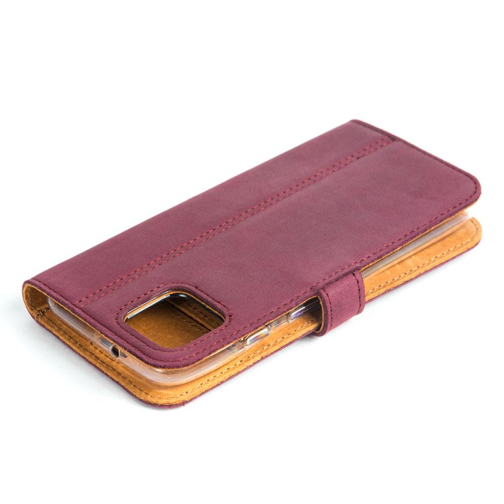 Vintage Leather Wallet - Google Pixel 4 XL Plum Google Pixel 4 XL - Snakehive UK