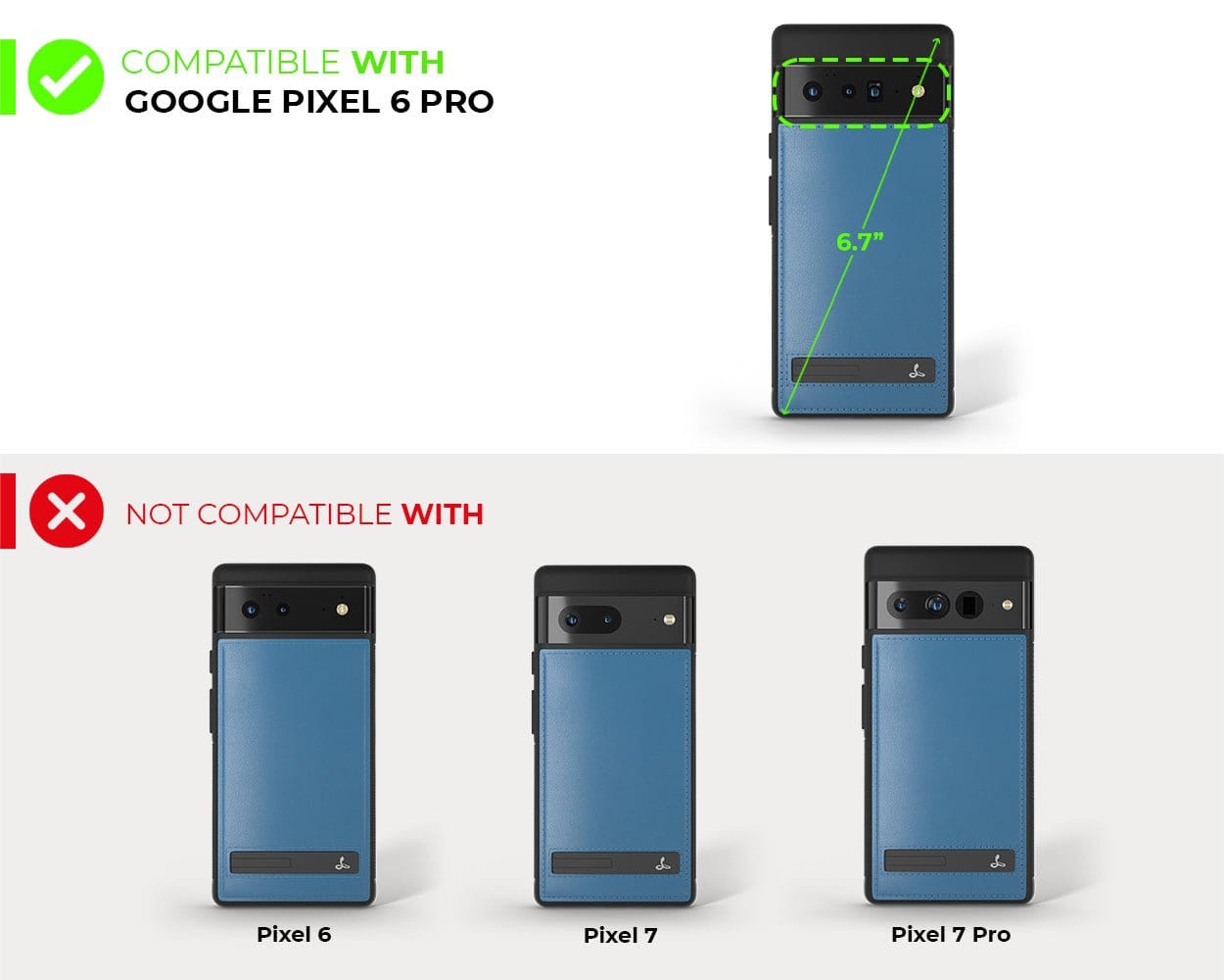 Google Pixel 6 Pro - Metro Leather Case Ocean Blue - Snakehive UK