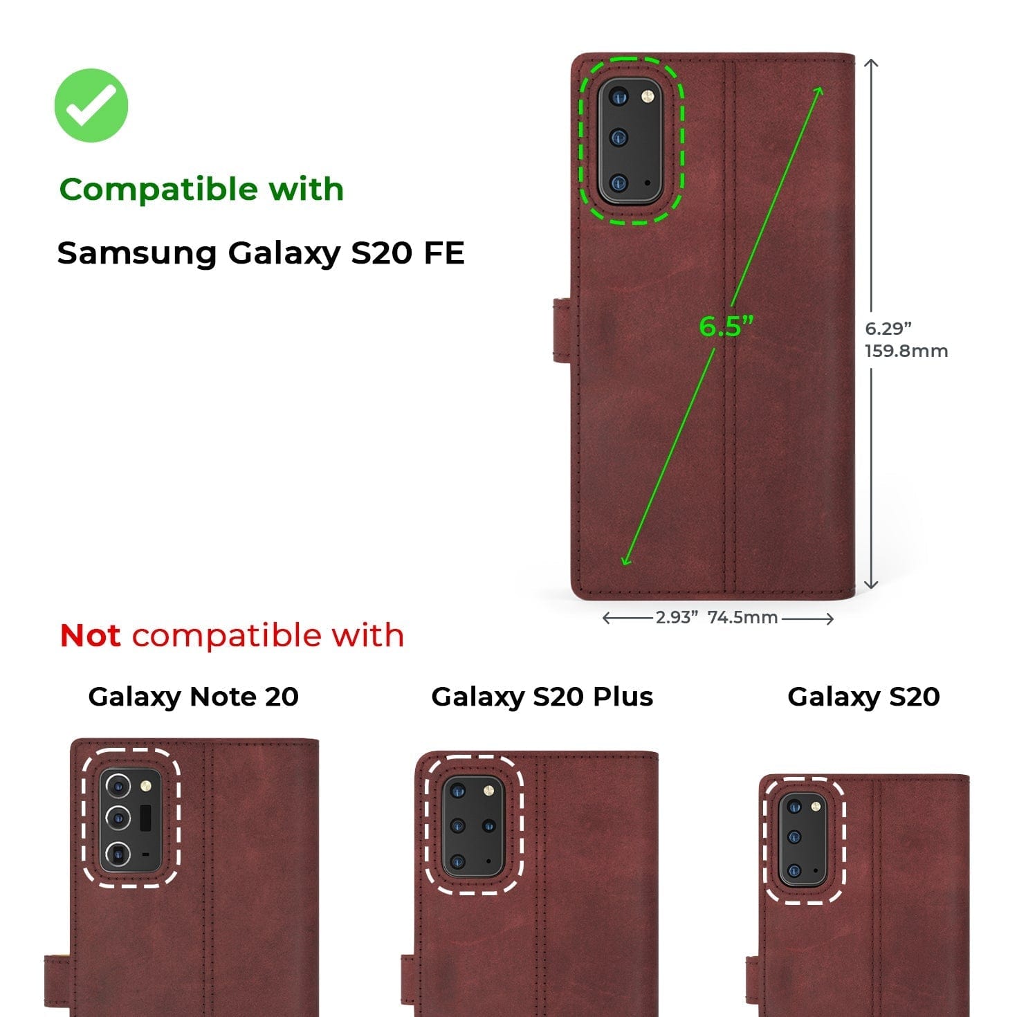 Samsung Galaxy S20 FE - Vintage Leather Wallet Grey Samsung Galaxy S20 FE - Snakehive UK