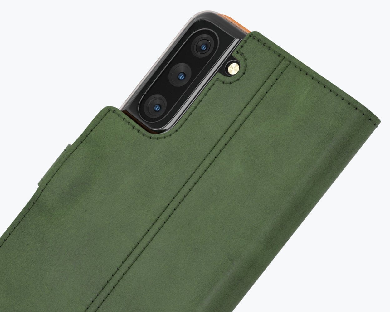 Samsung Galaxy S21 - Vintage Leather Wallet Grey Samsung Galaxy S21 - Snakehive UK