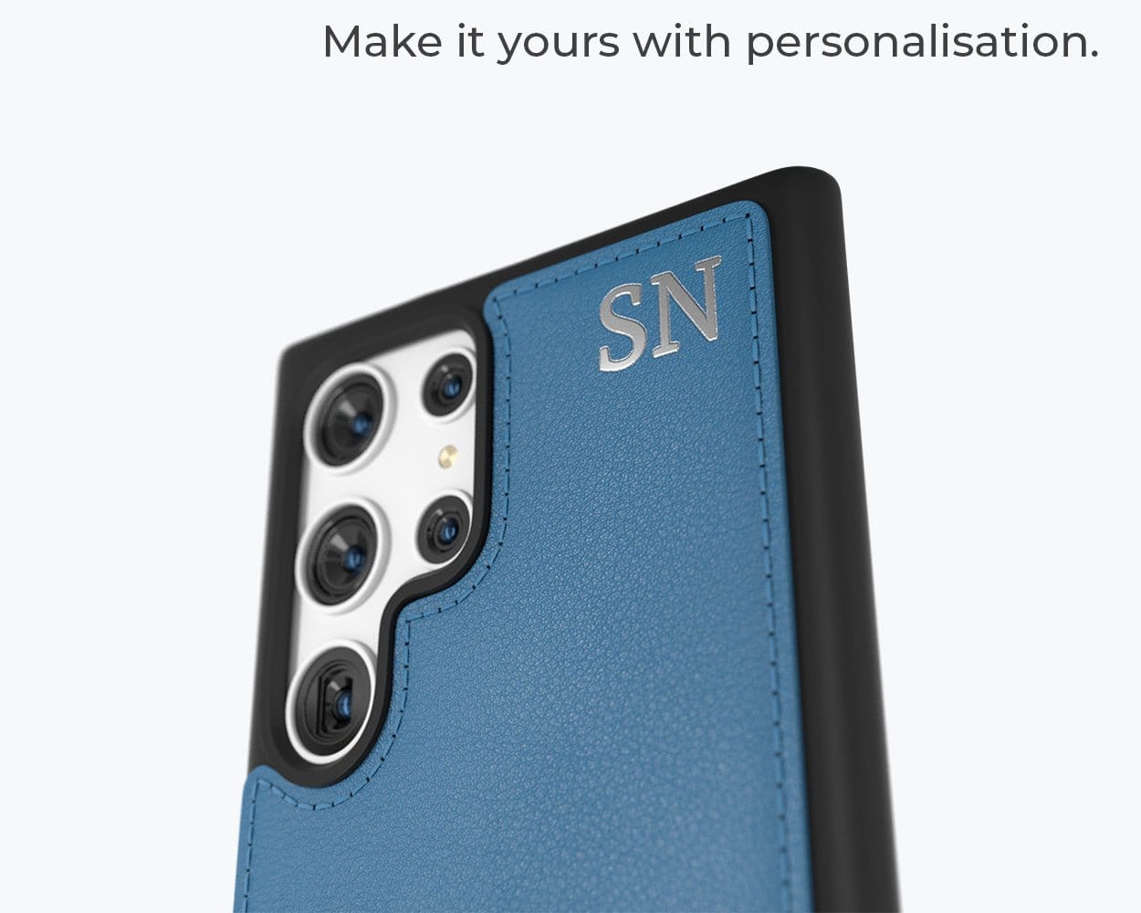 Samsung Galaxy S22 Ultra - Metro Leather Case Pebble Grey Samsung Galaxy S22 Ultra - Snakehive UK