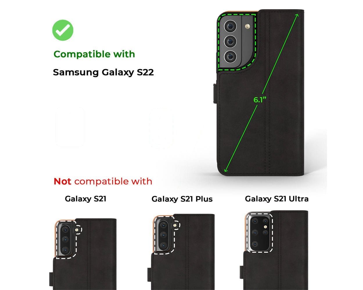 Samsung Galaxy S22 - Vintage Leather Wallet (Almost Perfect) Teal Samsung Galaxy S22 - Snakehive UK