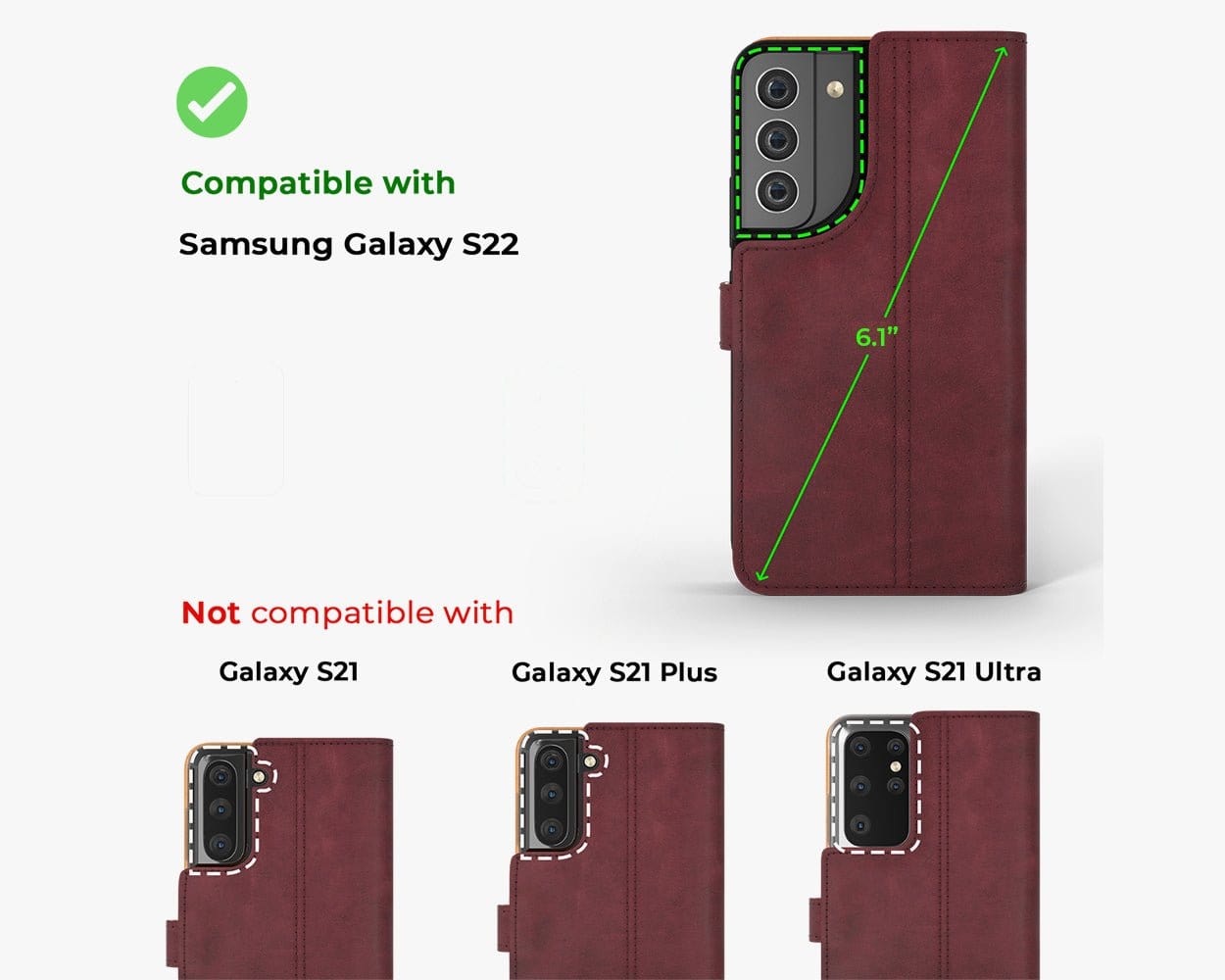 Samsung Galaxy S22 - Vintage Leather Wallet (Almost Perfect) Teal Samsung Galaxy S22 - Snakehive UK